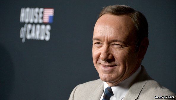 Kevin Spacey and House of Cards logo