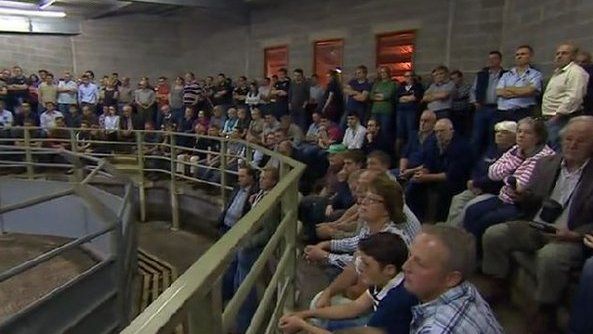 About 500 people voted in favour of action at Market Drayton livestock market on Thursday