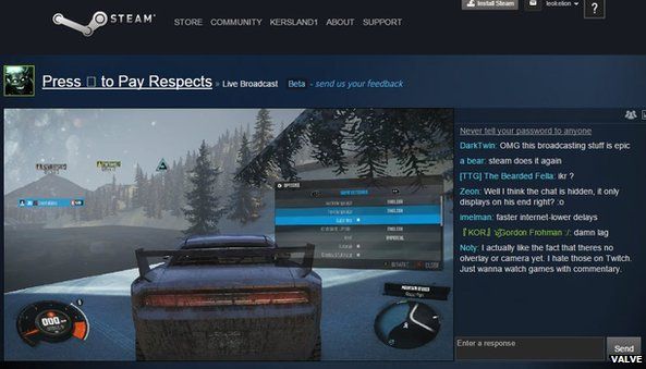 Steam Broadcasting takes on Twitch with game streams - BBC News