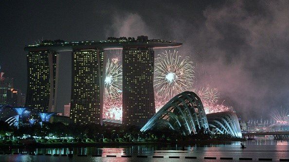 Singapore celebratory fireworks