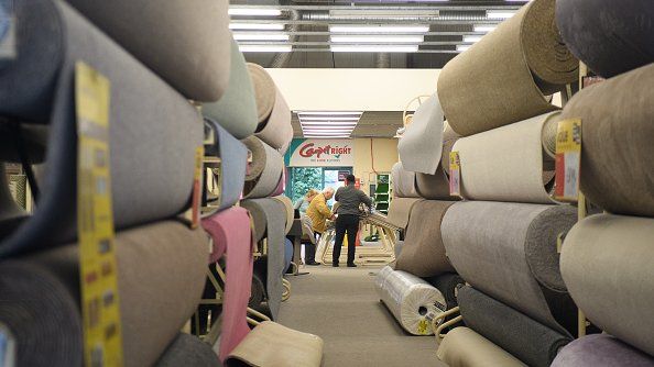 Customers in Carpetright store