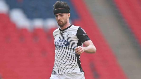 Ed Francis of Gateshead FC at Wembley Stadium