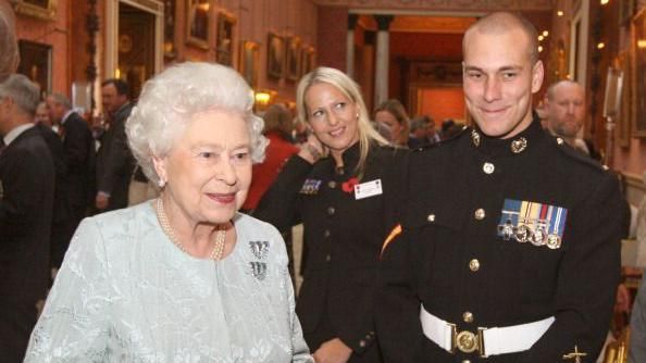 Matt Croucher and Queen Elizabeth II