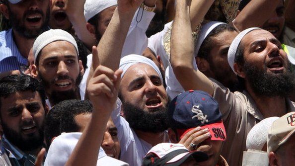 Salafist protesters in Cairo