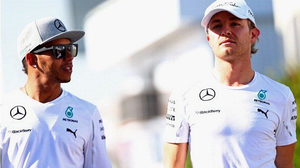 Lewis Hamilton (left) and Nico Rosberg
