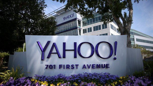 Yahoo logo in front of HQ