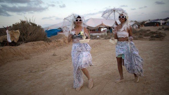Two women at Burning man festival