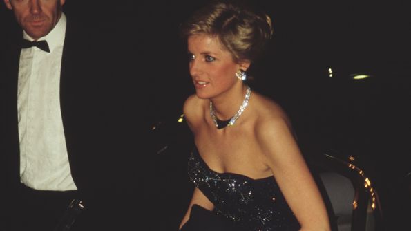 Diana, Princess of Wales (1961 - 1997) attends a performance of the ballet 'Cinderella' at the Royal Opera House in Covent Garden, London, December 1987