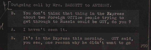 A recorded telephone call from Mr Burgess's mother Mrs Bassett