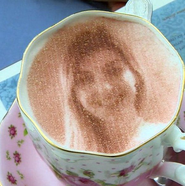Face in coffee