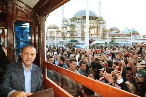 Cumhurbaşkanı Recep Tayyip Erdoğan Taksim