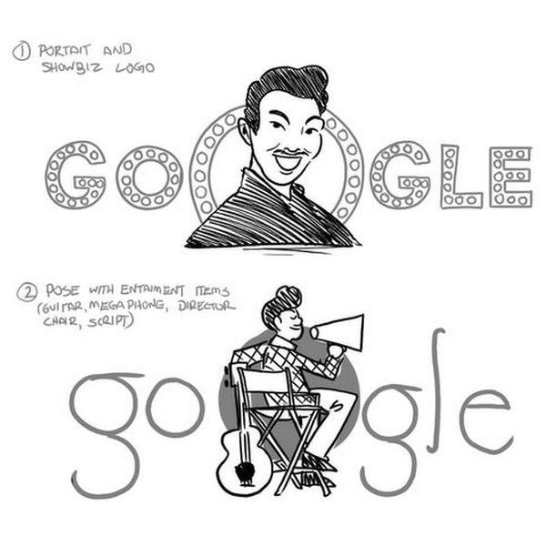 Google Doodle of Malaysia film legend P Ramlee