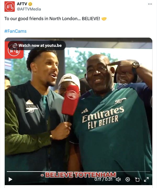 Robbie Lyle interviewed on Arsenal Fan TV.