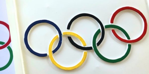 Raised olympic rings. 