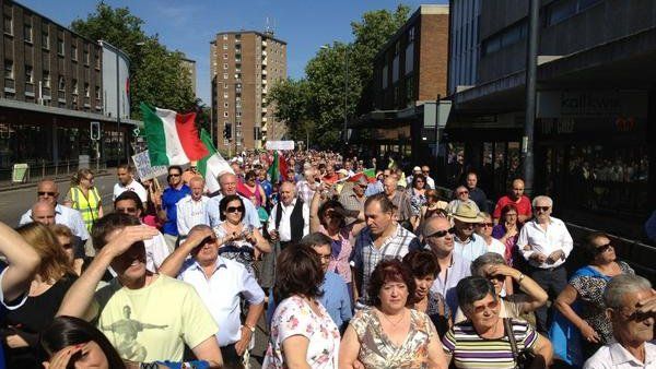 Italian consulate protest in Bedford