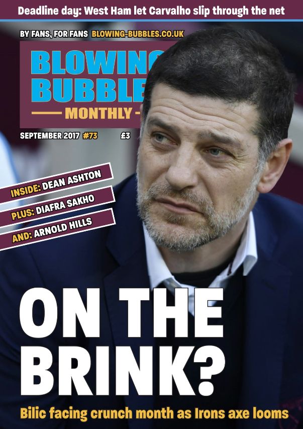 Cover of Blowing Bubbles Monthly featuring a cover of Slaven Bilic