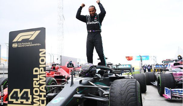 Lewis Hamilton wins his seventh Formula 1 world championship in Turkey