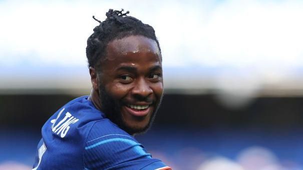 Raheem Sterling playing for Chelsea