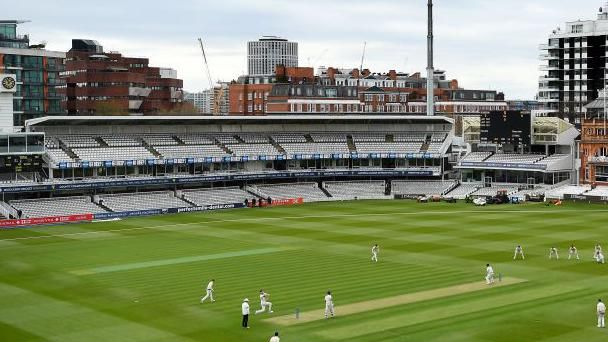 Current image of Allen and Tavern stands at Lord's
