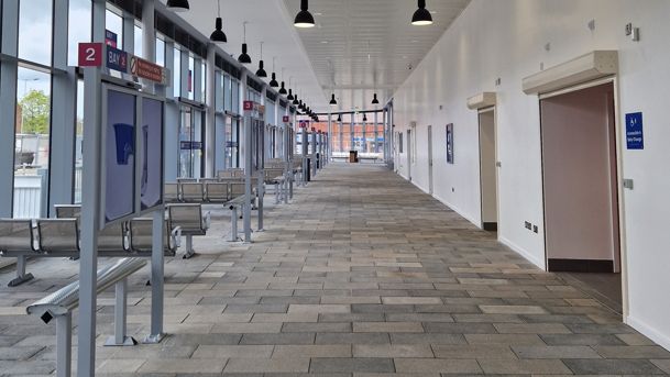 Inside of new bus station