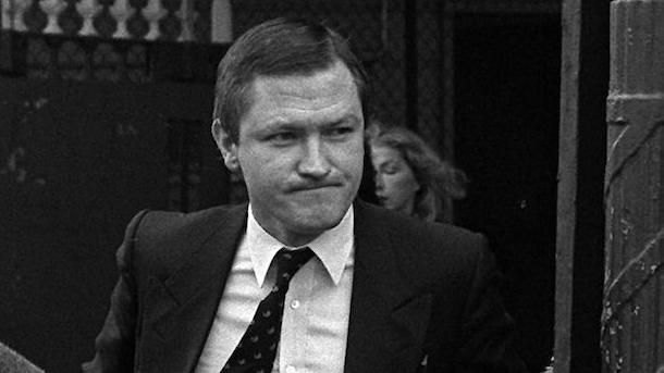 Black and white image of Pat Finucane