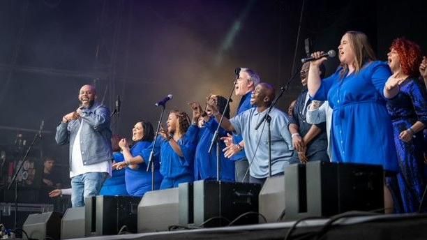 Northants Sings Out choir performing on stage
