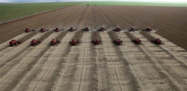 Colheita de soja em Mato Grosso, Estado com a maior produção de grãos do país