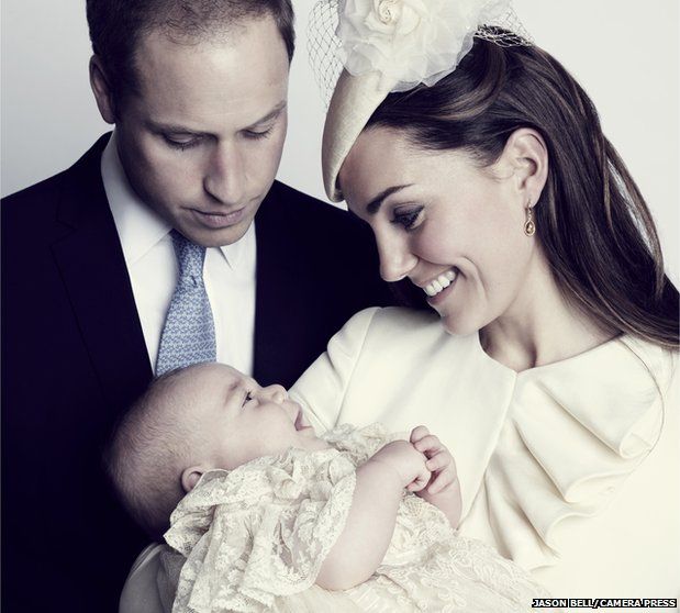 New Christening Photo Shows Prince George With Parents Bbc News
