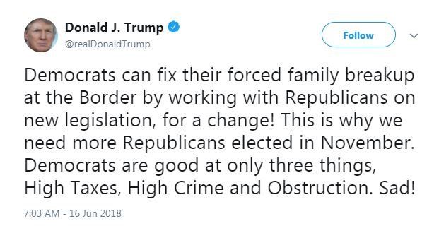 Trump tweets on immigration