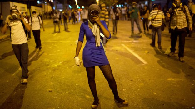 En fotos las máscaras de las protestas en Venezuela BBC News Mundo