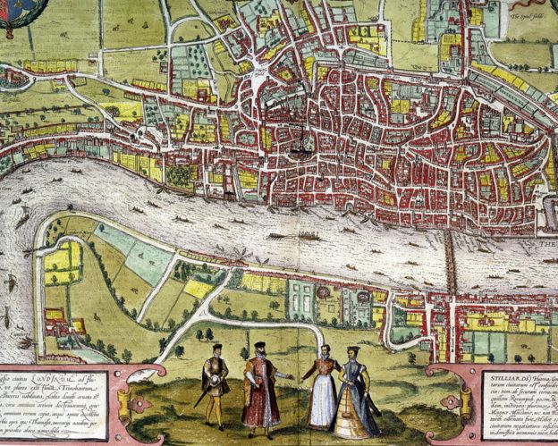A map of Elizabethan London