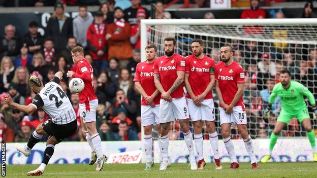 John Bostock's free-kick moments before half-time had given Notts County the lead