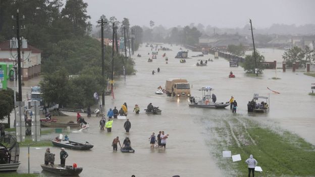 Inundaciones producidas por el huracán Harvey en Texas.