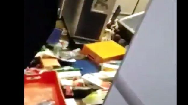 Captura de pantalla de video tomado por pasajeros.