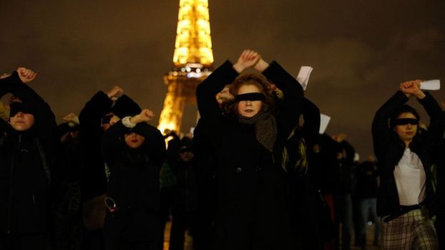 El colectivo #NousToutes en París.