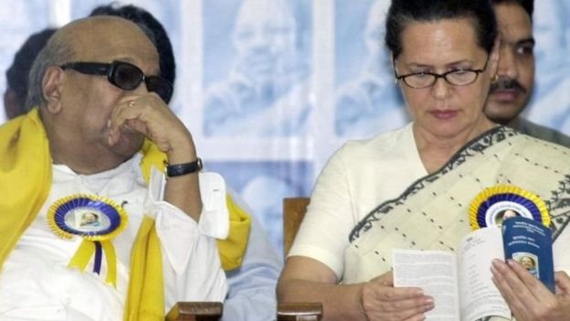 கருணாநிதி மற்றும் சோனியா காந்தி