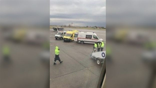 Ambulance on runway