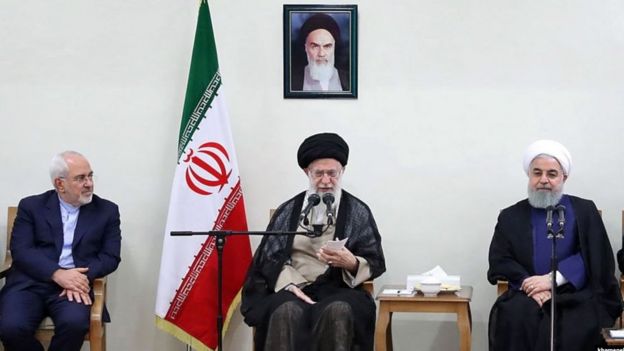 روحانی، خامنه ای و ظریف