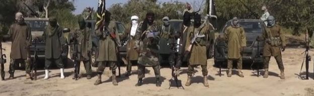 A screengrab from a Boko Haram video - October 2014
