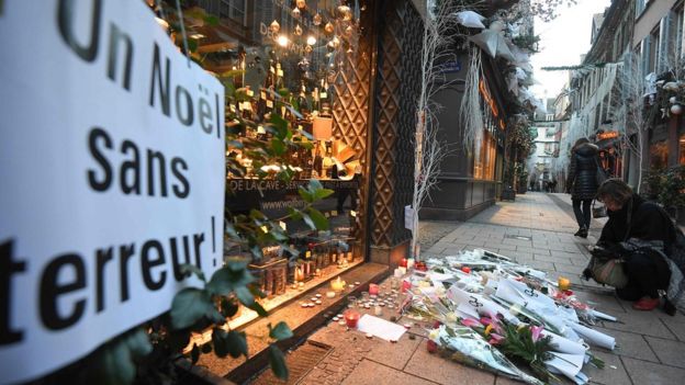 Homenagem a vítimas de ataque extremista em Estrasburgo, na França, em 13 de dezembro
