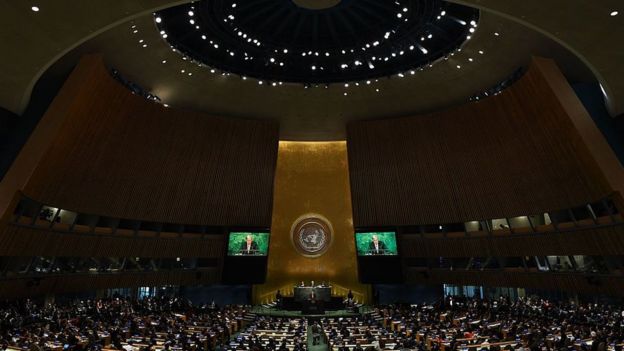 Asamblea General de la ONU reunida en Nueva York.