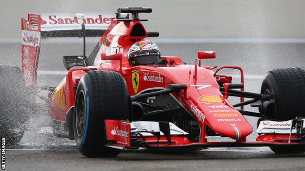 Kimi Raikkonen driving for Ferrari