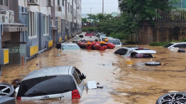 Flooding in Daejeon, South Korea, 30 July 2020