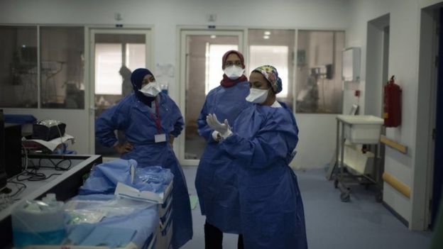 Una unidad de cuidados intensivos en Marruecos