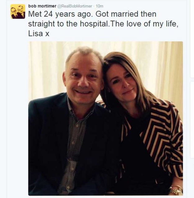 Bob Mortimer I got married half an hour before heart surgery BBC News