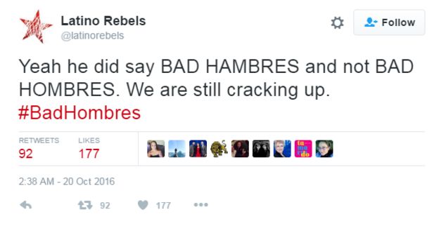 Presidential Debate Trump S Bad Hombres Quip Inspires Mucho