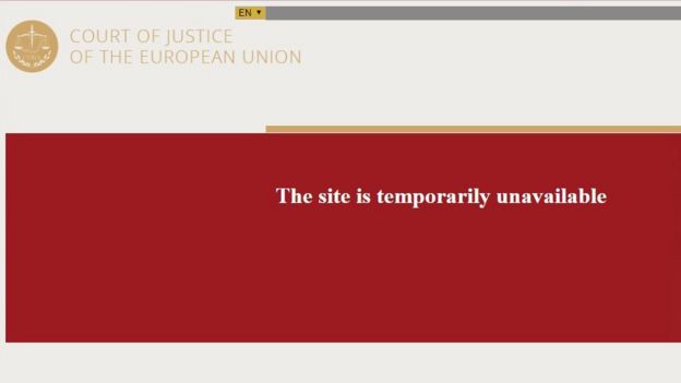 موقع محكمة العدل الأوروبية على الإنترنت
