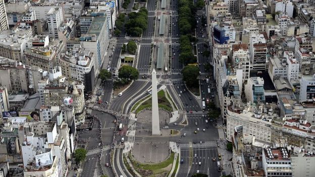 Vista aérea de Buenos Aires.