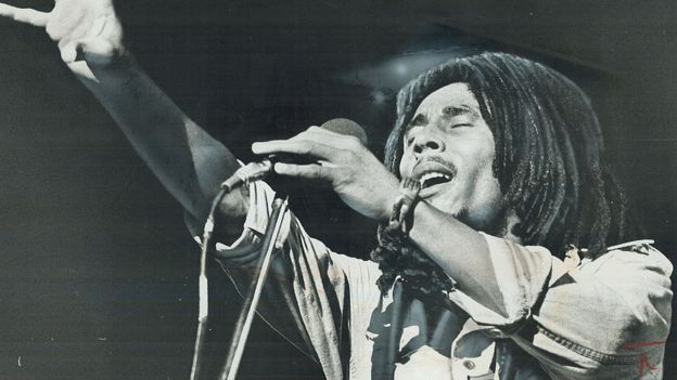 Bob Marley's performing his album Exodus