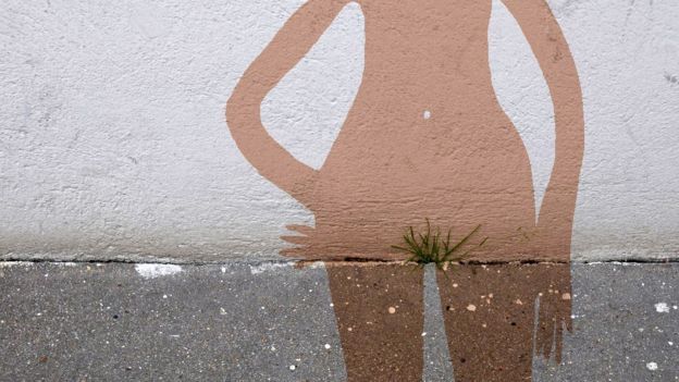 Obra de Sandrine Boulet en la pared de una calle